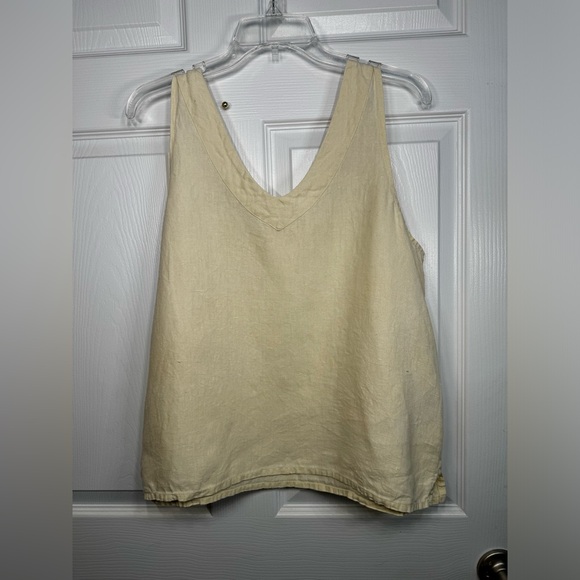 Flax linen cream tank top medium - Picture 1 of 8